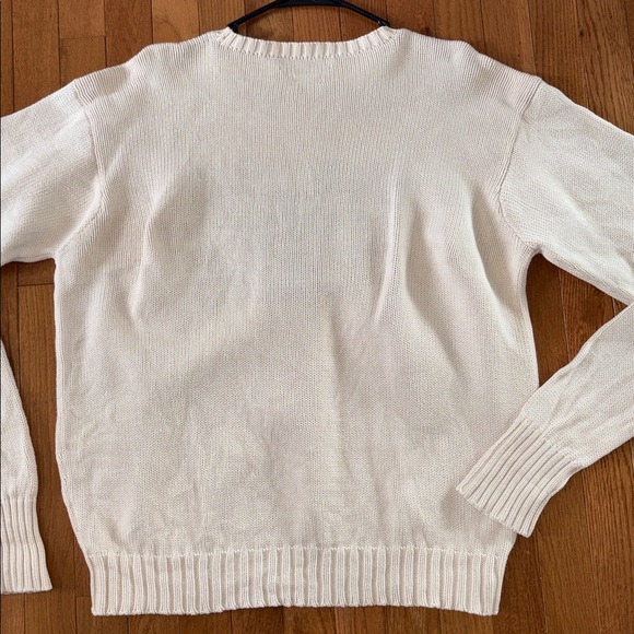 Polo Ralph Lauren American Flag Knit Sweater Cotton Preppy Vintage Style Large - Picture 9 of 9